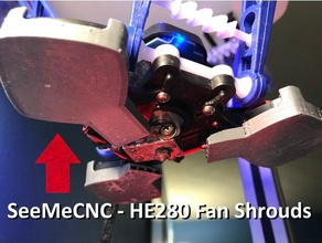 seemecnc he280 fã coberturas v2 Impressora 3d de peças duto do ventilador cobertura da ventoinha orion rostock max 3d print model - Mito3D