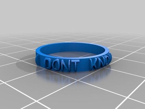 mon texte personnalisé anneau de bracelet la couronne chose mode 3d print model - Mito3D