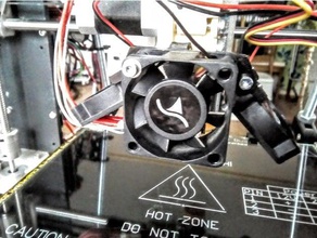 prusa i3 rework 15 object cooler 4cm fan 3d printer parts cooling mount 3d print model - Mito3D
