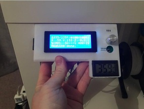 reprap lcd + temp sensor 3d printer parts mount water thermometer 3d print model - Mito3D