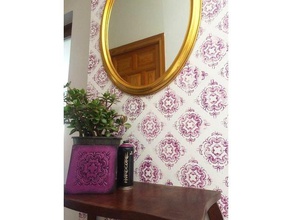 floreale muro stencil arredamento fiore modello spruzzo vernice spray le piastrelle 3d print model - Mito3D
