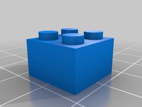 my customized 2x2 lego-compatible brick construction toys 3d print model - Mito3D