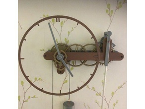 big bullseye clock clockwork wall 3d print model - Mito3D