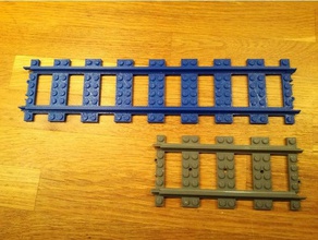 lego piste de train 2xl 270 mm long lit seulement L'impression 3d voie chemin fer 3d print model - Mito3D