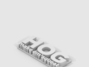 hog signos y logotipos 3d print model - Mito3D