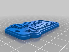 minha personalizado de várias linhas tag porta-chaves chaveiros 3d print model - Mito3D