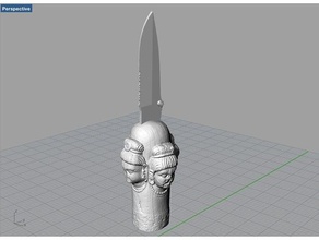 statue knife art 3d print model - Mito3D