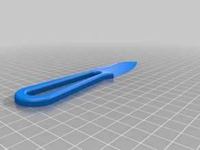 düz kenar bıçağı 3d baskı 3d print model - Mito3D