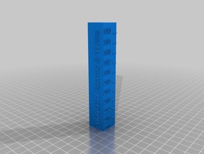 calibração de temperatura torre printrbot atômica branco A impressão 3d testes personalizado 3d print model - Mito3D