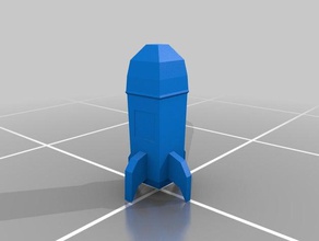 poly razzo giochi e giocattoli rocketship 3d print model - Mito3D