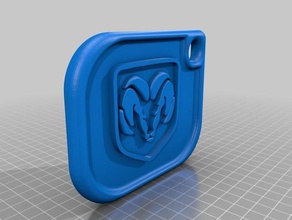 dodge keychain keychains 3d print model - Mito3D