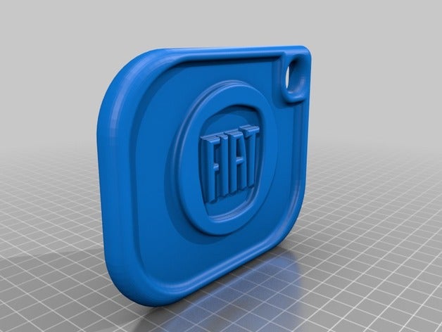 fiat llavero llaveros 3D print model - Mito3D