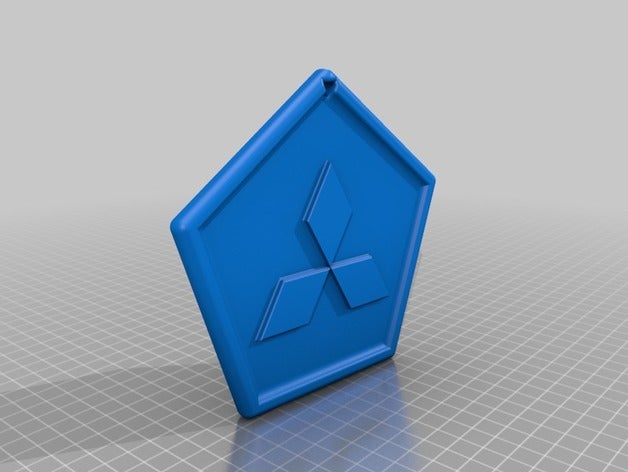 mitsubishi keychain keychains 3D print model - Mito3D