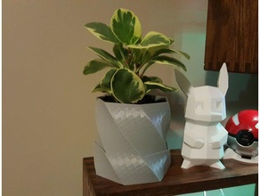 self watering twist planter decor 3d print model - Mito3D