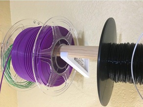 filament rod brackets 3d printers holder spool filigree wallmounted wood dowel 3d print model - Mito3D