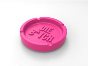 rude ashtray censored household supplies 3d print model - Mito3D