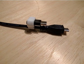 klip anker micro usb c adaptör tutucu cep telefonu kablo klipsi Mikro 3d print model - Mito3D