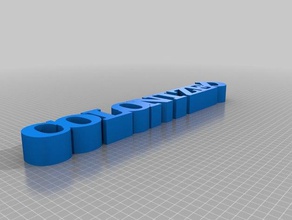 my customized variable word sculpture colonized sculptures 3d print model - Mito3D