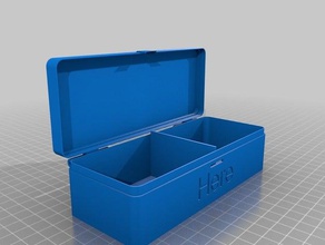 personalizzabile a battente box organizzazione caso cerniera organizzatore 3d print model - Mito3D