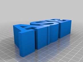 meu personalizados 3 letras seguidas personalizado 3d print model - Mito3D