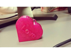 heart keychain keychains love 3d print model - Mito3D