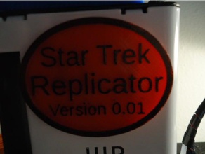 star trek replicator plaque 3d printer accessories customized decor decoration funny sign geeky silly 3d print model - Mito3D