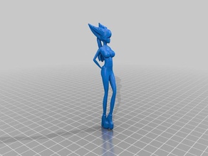 foxy girl sculptures female fox nude sculpture 3d print model - Mito3D