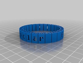 pulsera firavida - av campclar pulseiras personalizado 3d print model - Mito3D