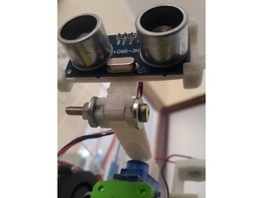 servo neck ultrasonic sensor srf-04 model robots holder robot scru-fe support 3d print model - Mito3D