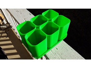 molto grande fioriera 6 celle all'aperto e giardino 3d print model - Mito3D