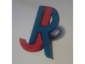 jr logo signs & logos 3dlettering 3d lettering initials letters 3d print model - Mito3D