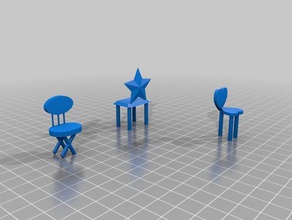 cadeiras para pequenos espaços a impressão 3d 3d print model - Mito3D