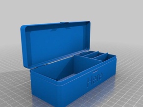 customizable hinged box nx1 organization case 3d print model - Mito3D