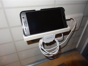 cargador de teléfono celular titular samsung s7 el móvil la célula chargeur dock a mano galaxy apoyo pared 3d print model - Mito3D