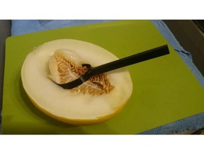 melon corer seeder kitchen & dining cantaloupe honigmelone household muskmelon 3d print model - Mito3D