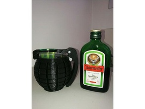 jager grenade food & drink drinking game games hand jagermeister bomb 3d print model - Mito3D