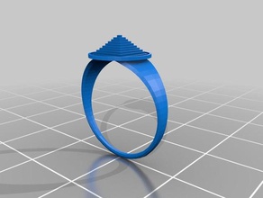 pyramid ring rings jewlery 3d print model - Mito3D