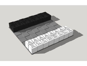 échecs 20mm creux d'étalonnage cubes L'impression 3d tests l'étalonnage cube les jeu d'échecs 3d print model - Mito3D
