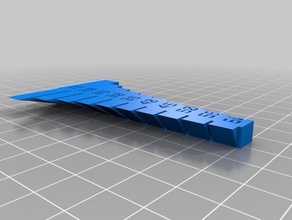 my customized overhang test 15to60 3d printing tests 3d print model - Mito3D