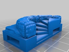openforge 20 espiral da escada para baixo orig openlock base de dados brinquedo & acessórios jogos dnd telhas escadas em 3d print model - Mito3D