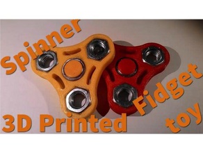 spinner 3x m14 noix les gadgets fidget jouet 3d print model - Mito3D