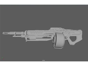 unsc saw halo 4 5 video games cosplay prop weapon costume gun 3d print model - Mito3D