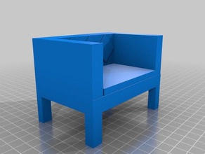 couch-Modell Kunst 3d print model - Mito3D