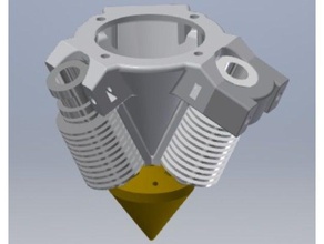 diamond hotend blower fan mount 3d printer accessories 3d print model - Mito3D
