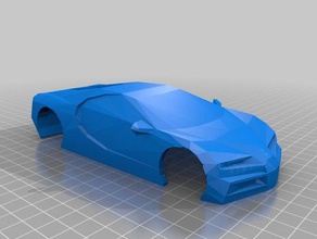 low-poly bugatti chiron body compatible kyosho mini-z fixed 3d print model - Mito3D