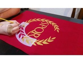 roman spqr banner stencil signs & logos 3d print model - Mito3D