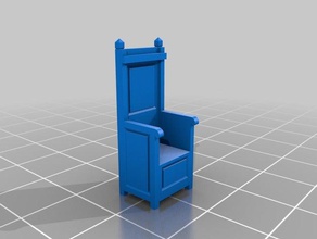 king chair toy & game accessories dnd openforge playset 3d print model - Mito3D