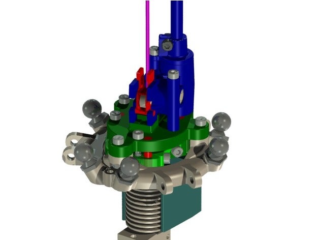 piezo-hotend z-probe e3d v6 + magnetische delta-piezo-Effektor 3d-Drucker Teile - adapter kossel Greifer peizoelectric sensor Drucker-Kalibrierung flinker pikant flink 3D print model - Mito3D