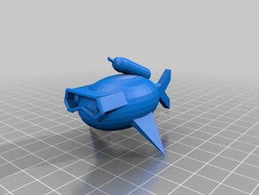 gold scuba fish 3d printing 3d print model - Mito3D