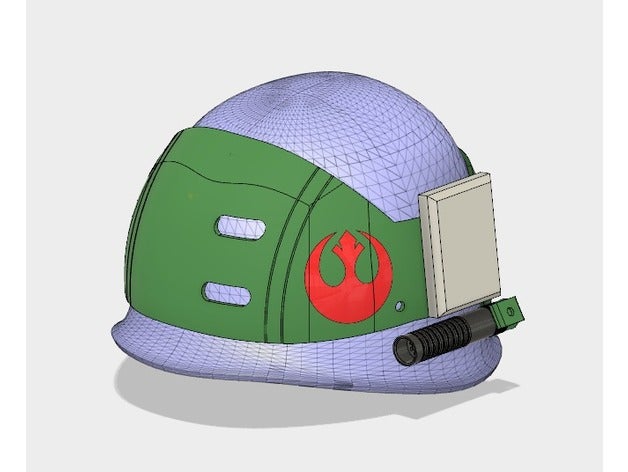 rogue one rebel trooper m1 helmet sheild 3d printing star wars 3D print model - Mito3D